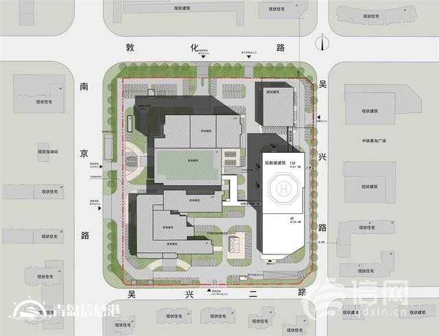市北中央商务区片区控规调整 青岛心血管病医院拟建15层医学楼